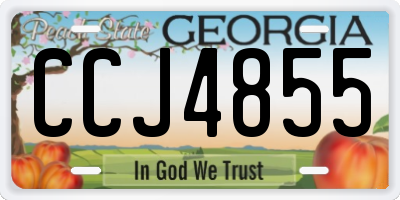GA license plate CCJ4855
