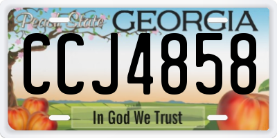 GA license plate CCJ4858