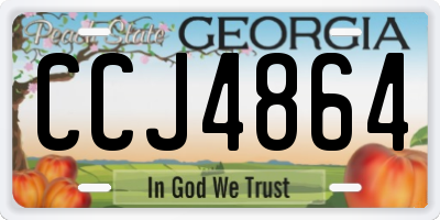 GA license plate CCJ4864