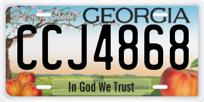 GA license plate CCJ4868