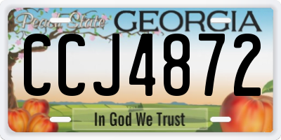 GA license plate CCJ4872