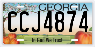 GA license plate CCJ4874