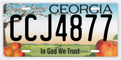 GA license plate CCJ4877