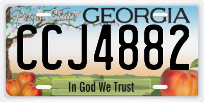 GA license plate CCJ4882