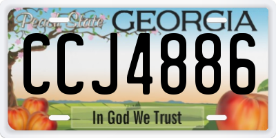 GA license plate CCJ4886