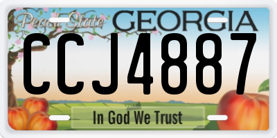 GA license plate CCJ4887
