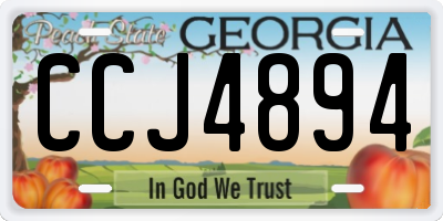 GA license plate CCJ4894