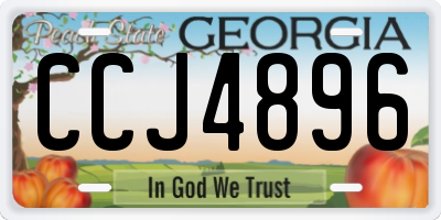 GA license plate CCJ4896