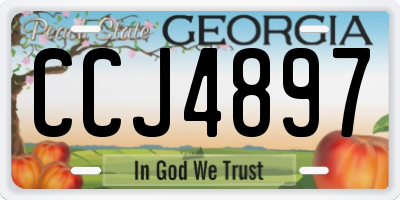 GA license plate CCJ4897