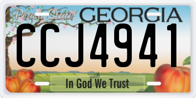 GA license plate CCJ4941
