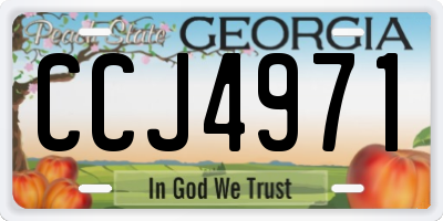 GA license plate CCJ4971