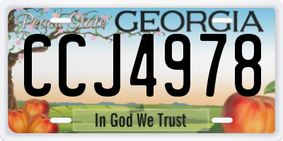 GA license plate CCJ4978