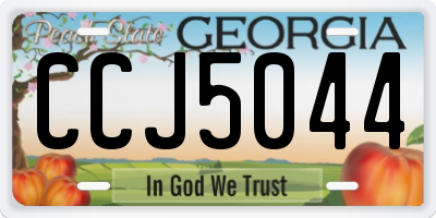 GA license plate CCJ5044
