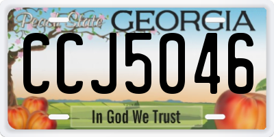 GA license plate CCJ5046