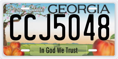 GA license plate CCJ5048