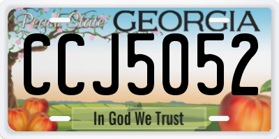 GA license plate CCJ5052