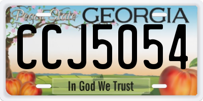 GA license plate CCJ5054