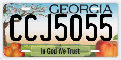 GA license plate CCJ5055