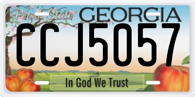GA license plate CCJ5057