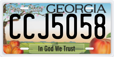 GA license plate CCJ5058