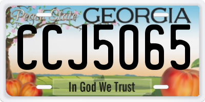 GA license plate CCJ5065