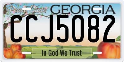 GA license plate CCJ5082