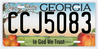 GA license plate CCJ5083