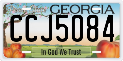 GA license plate CCJ5084