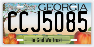 GA license plate CCJ5085
