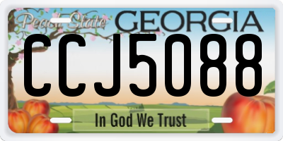 GA license plate CCJ5088