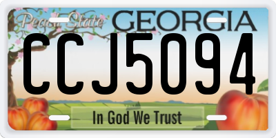 GA license plate CCJ5094