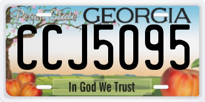 GA license plate CCJ5095