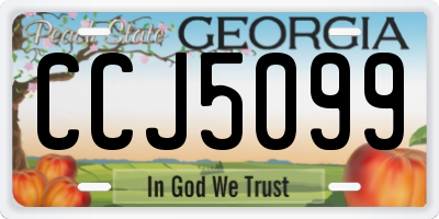 GA license plate CCJ5099