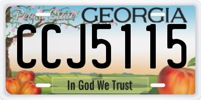 GA license plate CCJ5115