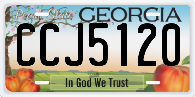 GA license plate CCJ5120