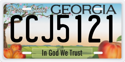 GA license plate CCJ5121