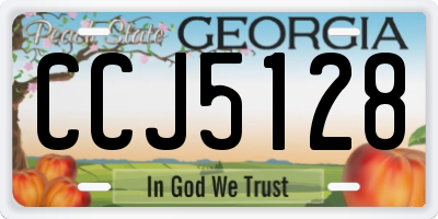 GA license plate CCJ5128