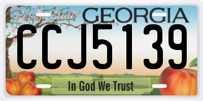 GA license plate CCJ5139