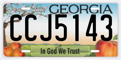 GA license plate CCJ5143