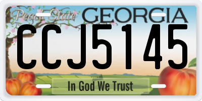 GA license plate CCJ5145