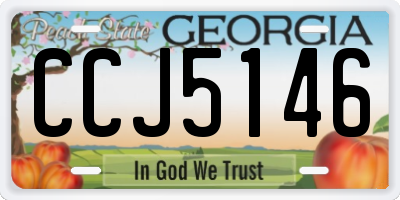 GA license plate CCJ5146