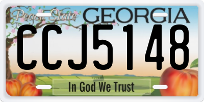 GA license plate CCJ5148