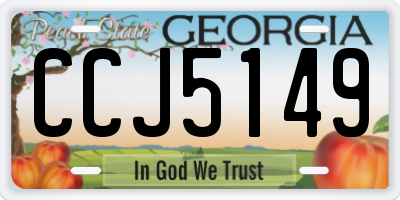 GA license plate CCJ5149