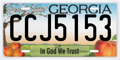 GA license plate CCJ5153