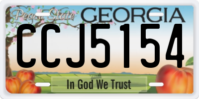 GA license plate CCJ5154