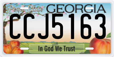 GA license plate CCJ5163