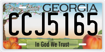 GA license plate CCJ5165