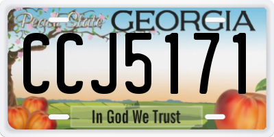 GA license plate CCJ5171