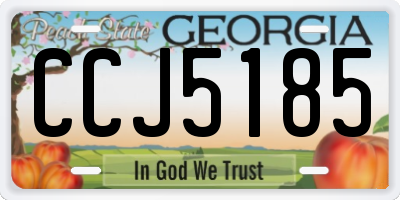 GA license plate CCJ5185