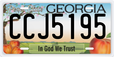 GA license plate CCJ5195